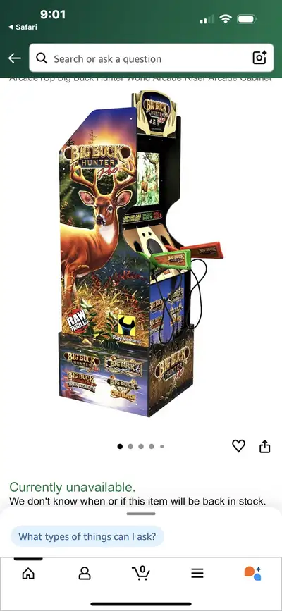 Buck hunter arcade1up cabinet with riser, View more
