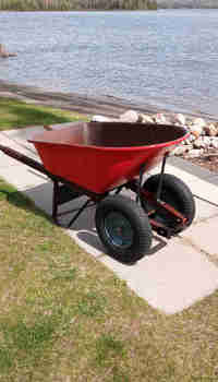 $125 Yardworks Dually Gardeners Wheelbarrow
