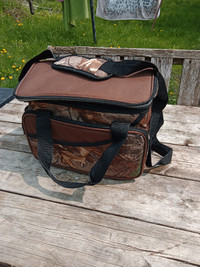 Insulated Lunch Bag Cooler, Zippered & Mesh Pockets