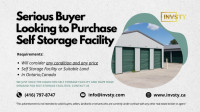 Looking for Self storage business anywhere in Ontario.