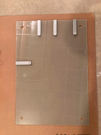 Glass Memo Board with Clips