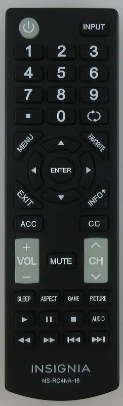 Original Insignia NS-RC4NA-18 Original TV Remote Control628632700954911225