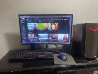 Full gaming computer set 