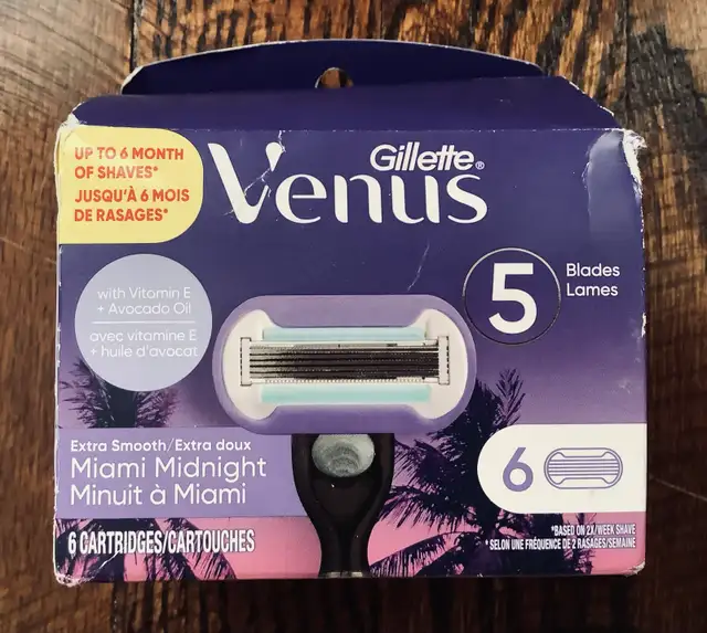 Gillette Venus Miami Midnight 6 Women's Razor Blades
