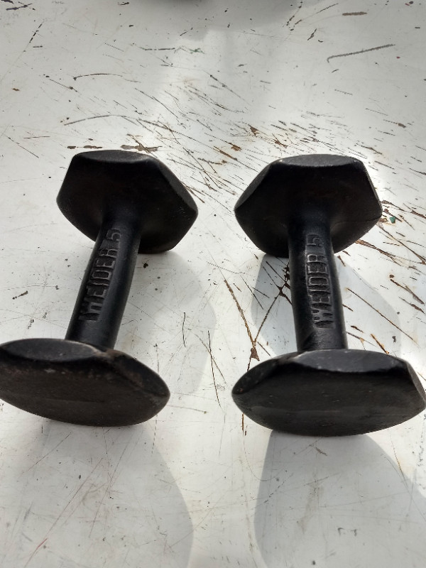 Cast Iron dumbbells from 2 1/2 lbs.  - 10 lbs. each in Exercise Equipment in Hamilton - Image 4