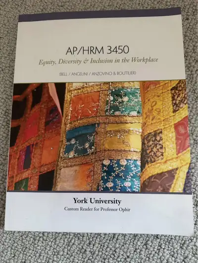 Selling the custom reader for AP/HRM 3450: Equity, Diversity & Inclusion in the Workplace at York Un...