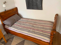 Moving sale - antique wood sleigh bed