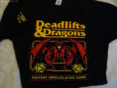 DEADLIFTS & DRAGONS XL SHIRT, View more
