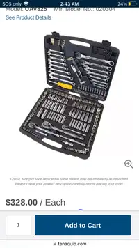 ITC 200 piece tool set ($328.00 retail)