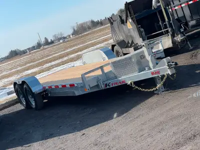 2024 KTrail 20 ft flatbed tilt and load 12000 lbs winch (wired or wireless) 2 x 7000 lbs axles = 14,...