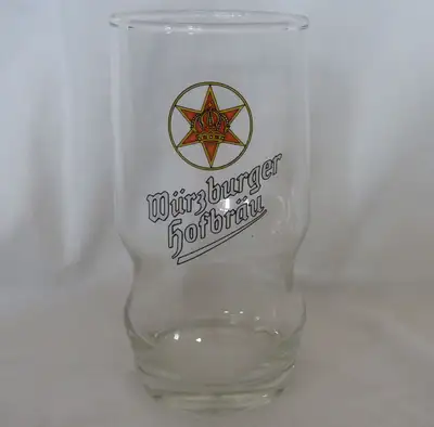 Vintage German Beer Glass - Wurzberger Hofbrau, View more