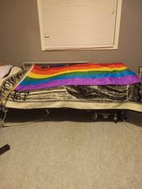 Bran new pride flag  pole to put out side  in the ground