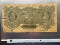 1922 Polish 10,000 Marek Bank Note