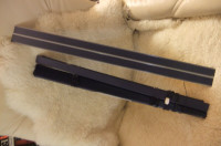 two 21 1/2" x 48" loong mini blinds, navy.