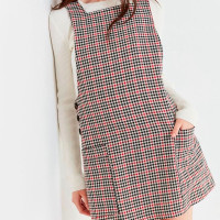 Urban Outfitters Plaid Pinafore Dress - Size: XS