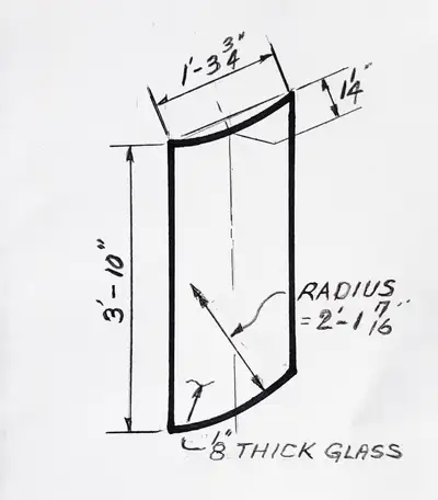 Curved Glass Side Panel for Antique China Cabinet. Fort Erie, View more