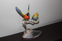 Sculpture d'un couple d'oriole de Baltimore