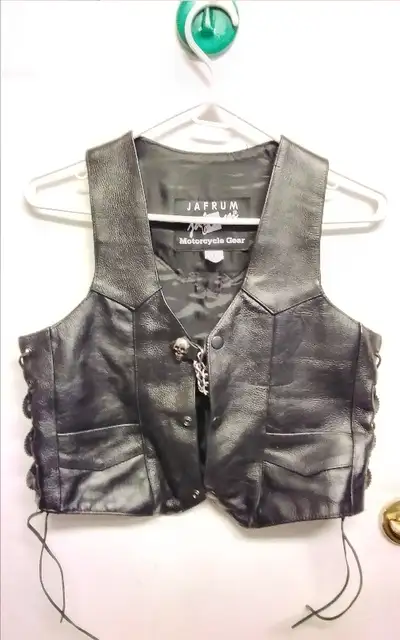 Leather vest, View more