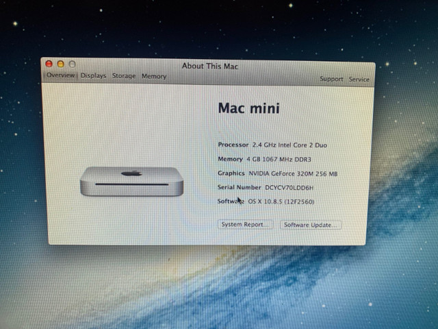 Apple Imac mini 4GB RAM 2.4Ghz OSX10.8 dans Ordinateurs de bureau  à Longueuil/Rive Sud - Image 2