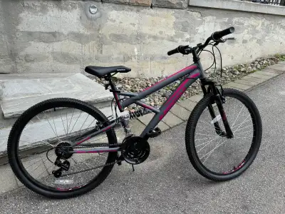 Supercycle Mountain Bike, 26-in, Grey/Pink, Never Used