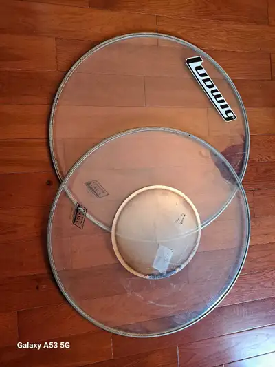 Two 24" Ludwig Drum Heads! Great For Batter Or Reso Side! $15.00 Each Or $25.00 For Both!