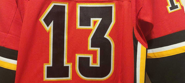 Licensed Gaudreau Calgary Flames jersey, new w/$130 tags, $65 in Hockey in Calgary - Image 2