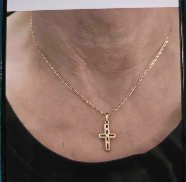 Real 10kt Gold 16in.Chain &10kt Gold Pendant 