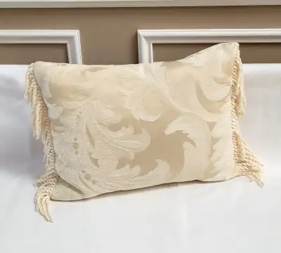 Ivory - Cream Colour Rectangular Decorative Accent Throw Pillow, View more