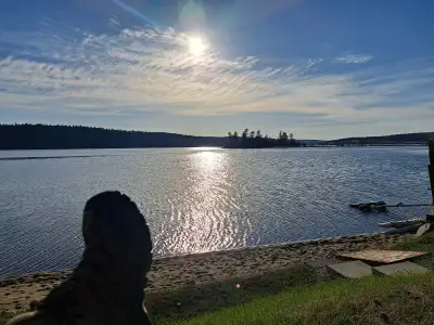 An amazing waterfront lot in Fircrest RV Resort on Lac La Hache. The best lot in the complex with pr...