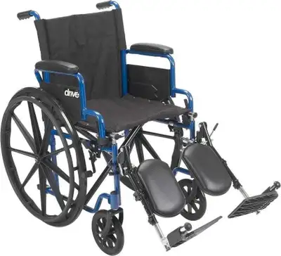 NEW OPEN BOX - Pick up in Milton call or text 4168392421 Drive Medical Blue Streak Wheelchair, Flip...