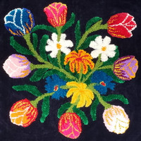 New 3D Embroidered Floral Throw Cushion / Pillow Cover