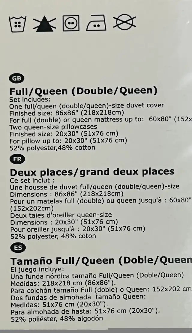 (BRAND NEW) IKEA - Tradaster Full/Queen Duvet Cover Set in Bedding in Oakville / Halton Region - Image 5