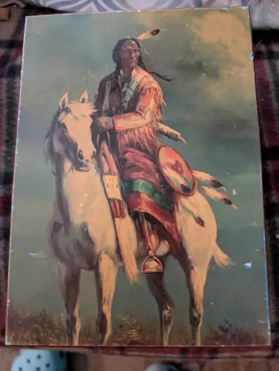 Vintage Jewelry Box - "Spirit In The Sky" Sioux Lithograph box, View more