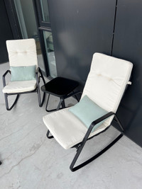 Outdoor Rocking Chairs (Set of 3)