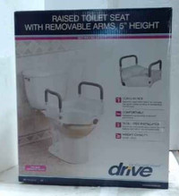 NEW Drive Medical Elevated Raised Toilet Seat, REG. $70 SALE $40