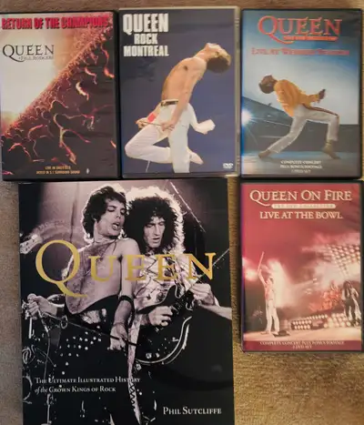 Queen Package / Bundle / individual sales DVDs-All in Amazing Condition No scratches Book Amazing Co...