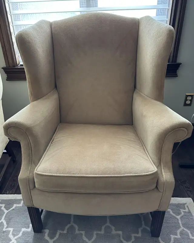 Two High Back Wing Chairs in Chairs & Recliners in Oakville / Halton Region - Image 3