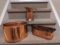Vintage Copper Pots and a Copper Beaker