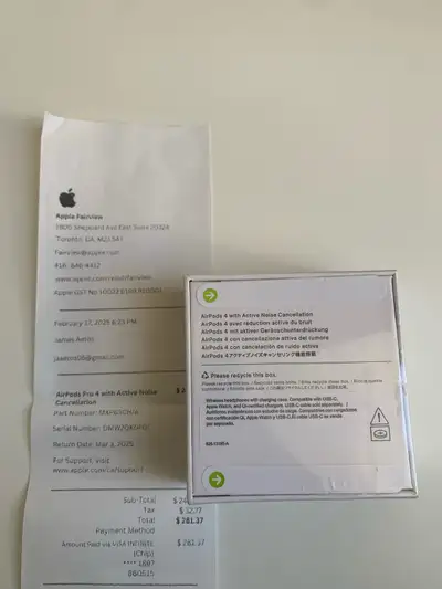Brand new Apple AirPods Pro 4 with Active Noise Cancellation. These earbuds deliver exceptional soun...