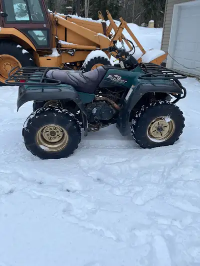 2000 big bear 350 4x4 good condition for the year. Runs great very reliable $2800 with plow 48”