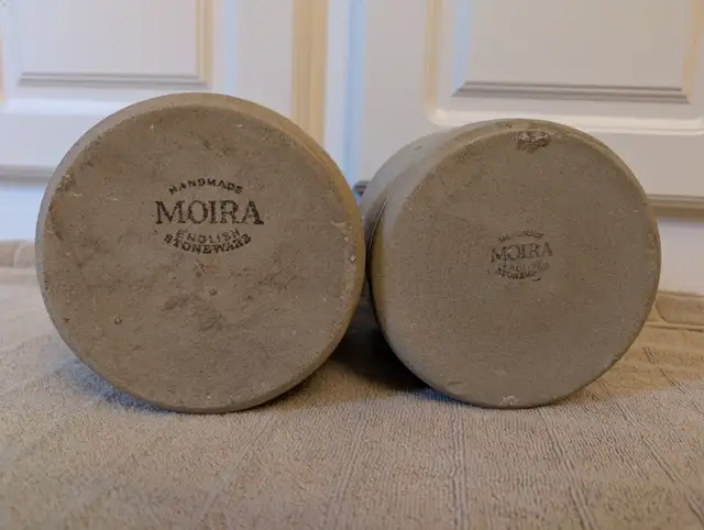 PAIR "MOIRA" HANDMADE STONEWARE CROCKS64141844934145125