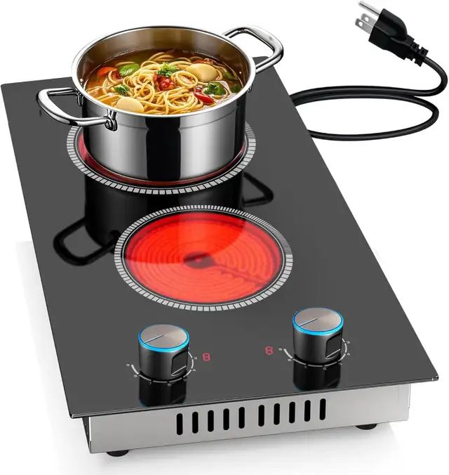 NEW Electric Cooktop 2 Burners,12 inch Built in Radiant Ceramic in Stoves, Ovens & Ranges in Markham / York Region - Image 2