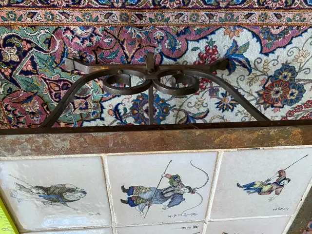 Wrought iron Chinese tile top tables (2) in Arts & Collectibles in Ottawa - Image 4