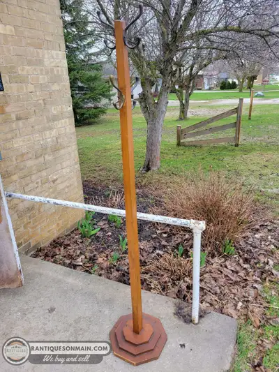 Antique Hall Tree Stand, View more