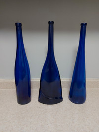 Large Cobalt Blue Glass Bottles 