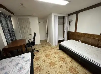 1 Bed Basement Room with Private Washroom and Shared Kitchen