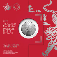 YEAR Of The TIGER [ 2022 ]  SILVER MAPLE LEAF Pure Silver Coin