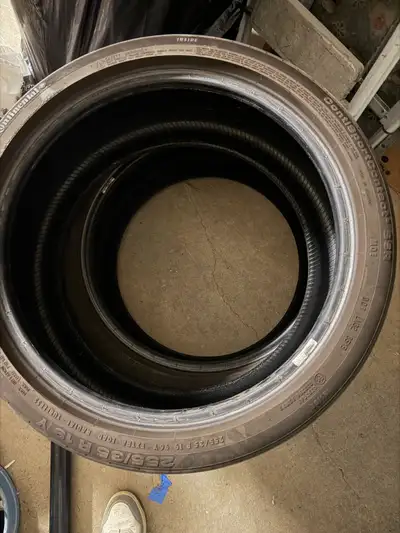 Used Continental contisport contact ssr rear sport tires for sale 255/35 R19 Y 50% Remaining