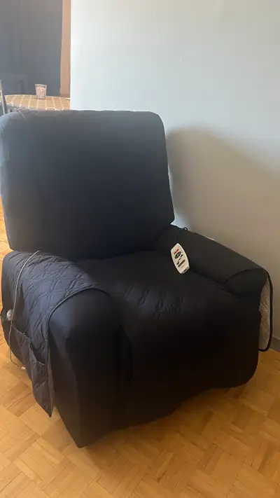 Electric recliner and lift chair with massage and heat built in, View more