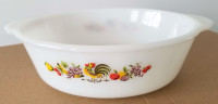 Vintage Fire King Country Rooster 1 1/2 Quart Casserole Dish